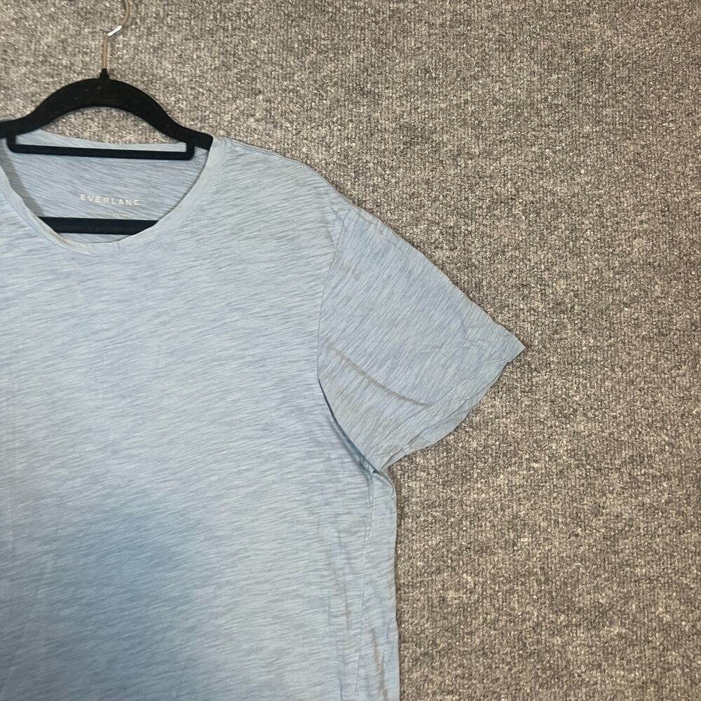 Everlane Shirt Mens Large Blue Short Sleeve Tshirt Crewneck Casual‎ Stretch - Picture 3 of 9